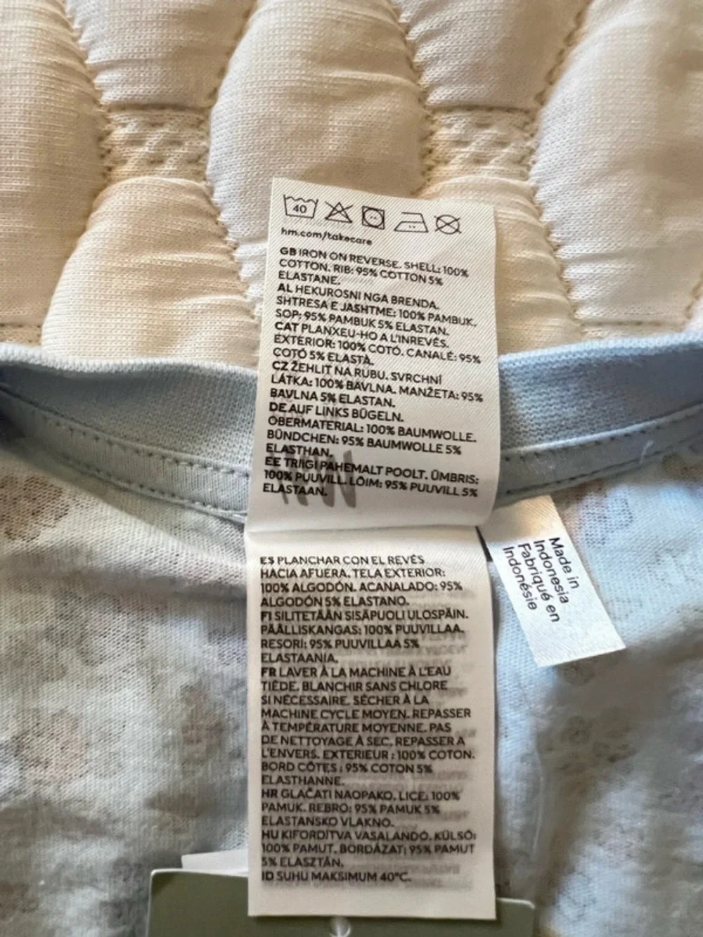 🌻3/$25 H&M Organic Cotton Floral Zip Sleeper Blue 6-9 Months NWT